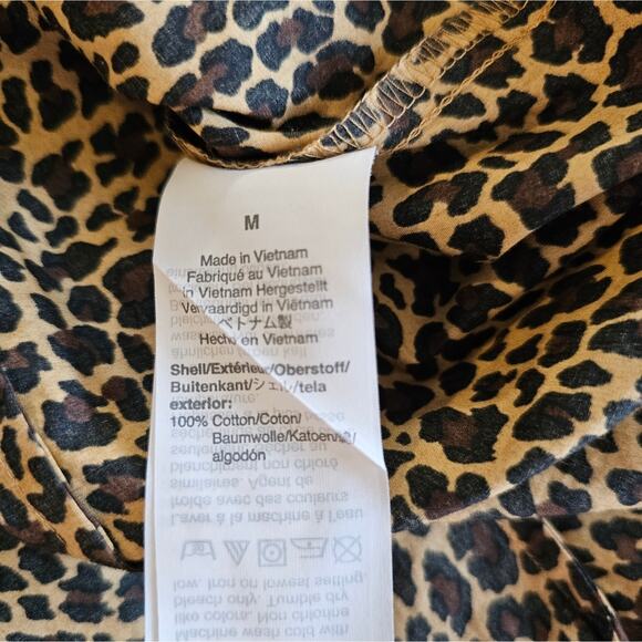 J. Crew women's animal print causal button up shirt size M - Picture 12 of 14